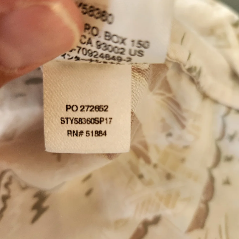 Patagonia Women's Limited Edition Pataloha Dress Size M Voyage Cream Hawaiian - Picture 12 of 15